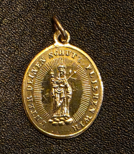 Ovale pilgermedaille anhänger - ovale,